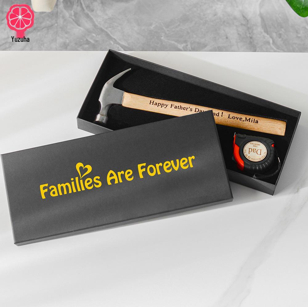 Gravírovaná sada svinovacího metru a kladiva - Jedinečný dárek ke Dni otců nebo pro přítele