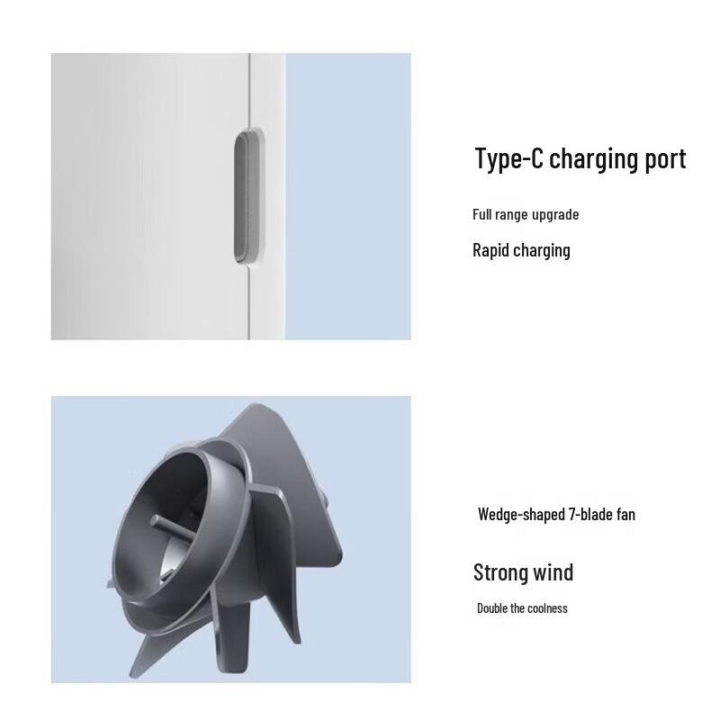 Portable Handheld USB Digital Display Fan