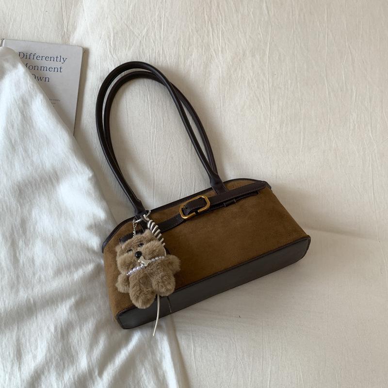 Leopard Print Underarm Bag Women's New Trendy Autumn and Winter Fashion Simple Shoulder Bag High-value Casual Baguette Bag