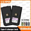 1/2/4 BUC Baterie Mini Originală Baofeng 5R 1600mAh Jack Tip-C pentru Radio Walkie-Talkie UV-5R Mini Accesorii Clips de Centură Opțional