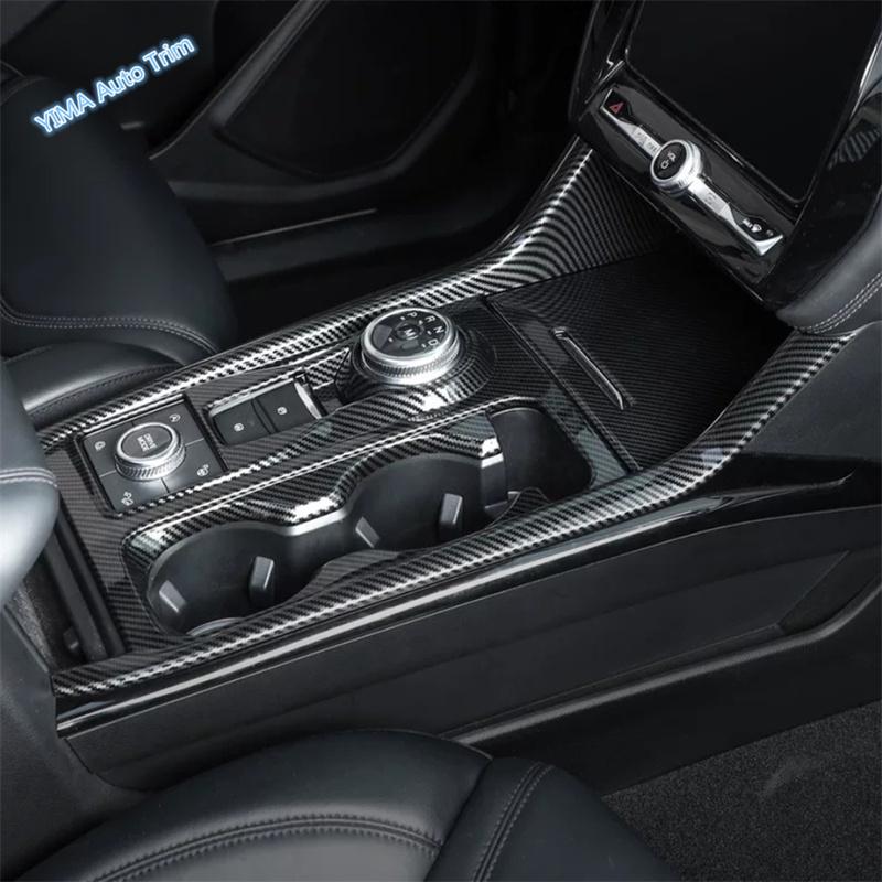 LHD Carbon Fiber Car Gear Shift Panel Control Center Console Stall Sequ Cover Trim For Ford Explorer  - 2026 Accessories