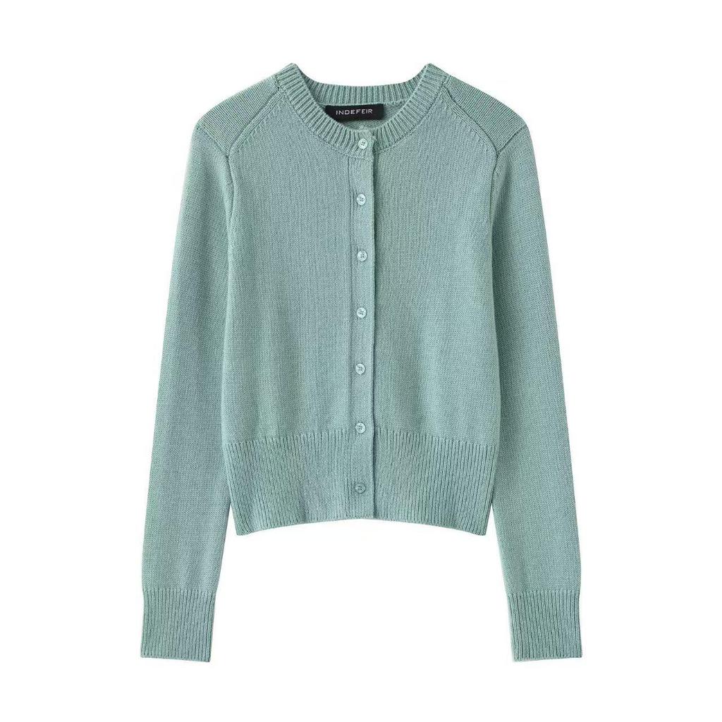European & American Women's Autumn Street Fashion Casual Knit Cardigan