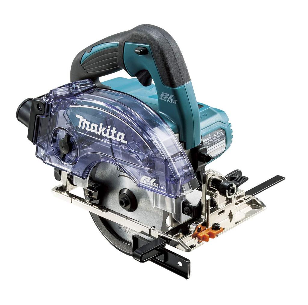 Makita 125mm Cordless Dustproof Circular 18V with 2 and Case Saw, 6Ah, Batteries, Charger, (KS511DRGX)