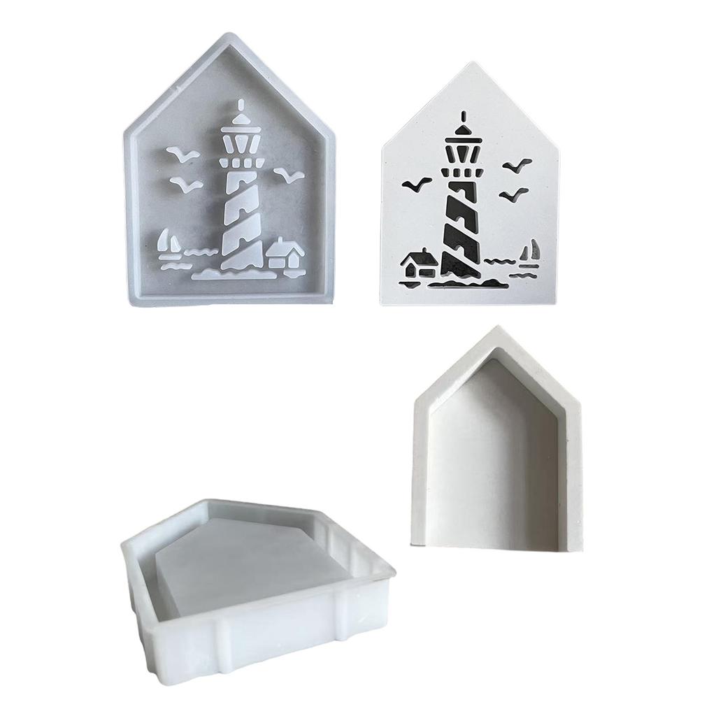 Creative Lighthouse Silicone Mold Soft Durable Silicone Light House Craft Mold For Crafting Elegant Ambient Lights