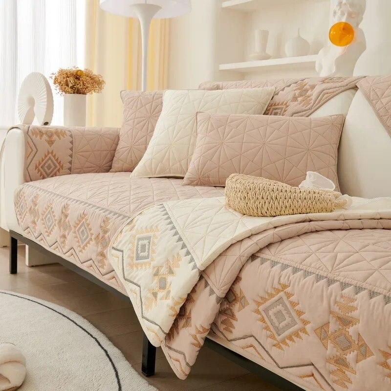 Sofa Cushion Four Seasons Universal Seat Cushion Non-slip Fabric Cushion All-inclusive Simple Modern  New Cover Cloth Towel