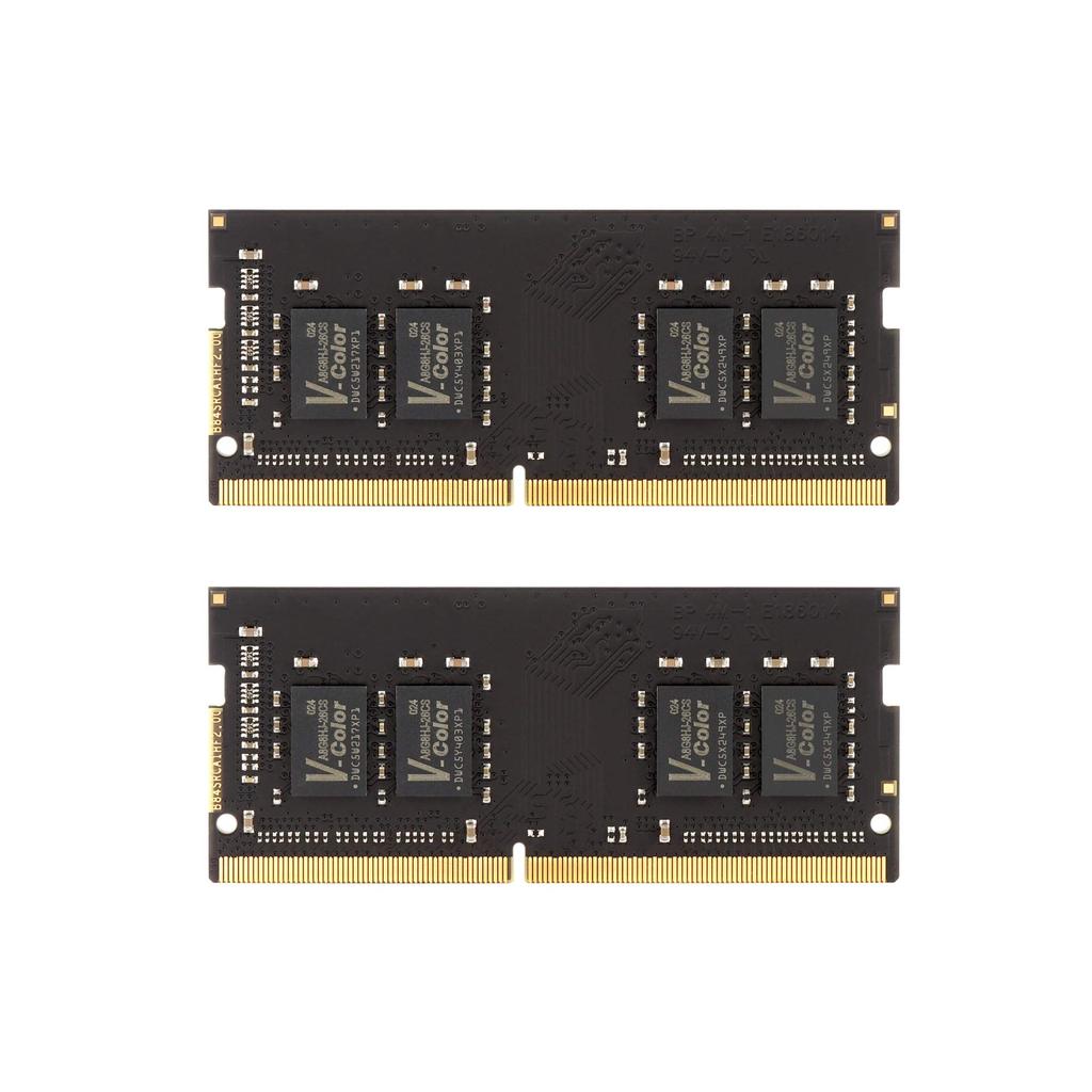 v-color Hynix IC Notebook PC Memory DDR4 2666MHz PC4-21300 32GB (16GB x 2) SO-DIMM 2Gx8 1.2V CL19 iMac Compatible TN416G26D819K-VC