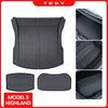 ONDO6 For Model 3 Highland 2024 Front and Back Trunk Mat TPE Carpet Waterproof Weather-resistant Pads Up and Down Layer Mats