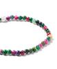 Jbans Classic Chrysanthemum Pendant 4Mm Slim Mixed Color Gemstone Bracelet (C2503Ac1337_Gn)