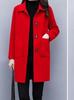 Plus Size Women's Mid-Length Woolen Coat - Loose, Slimming, Age-Reducing for Autumn/Winter 2025