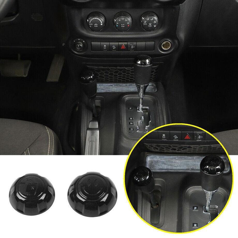 For 2011-2017 Jeep Wrangler JK ABS Black Inner Gear Shift Knob Handle Cover Trim