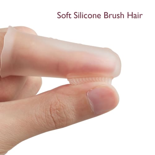 Momcosy Silicone Finger Toothbrush for Babies, Baby Finger Toothbrush for Training, Infant Oral Cleaner, Silicone Toothbrush, 2 Pieces