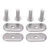 4 Sets Kayak Rail Screw Stainless Steel M5 Thread Rust Proof Boat Track Nuts for Canoes