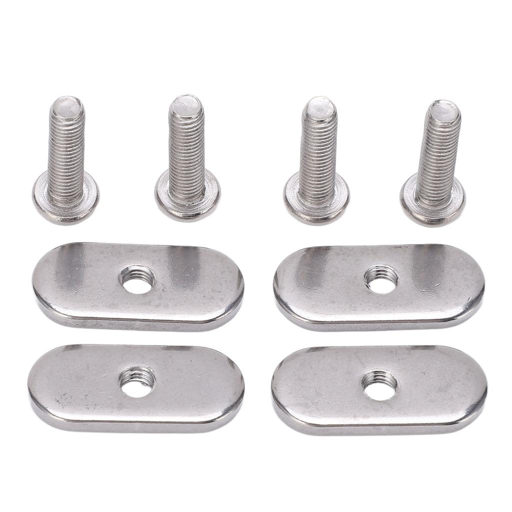 4 Sets Kayak Rail Screw Stainless Steel M5 Thread Rust Proof Boat Track Nuts for Canoes