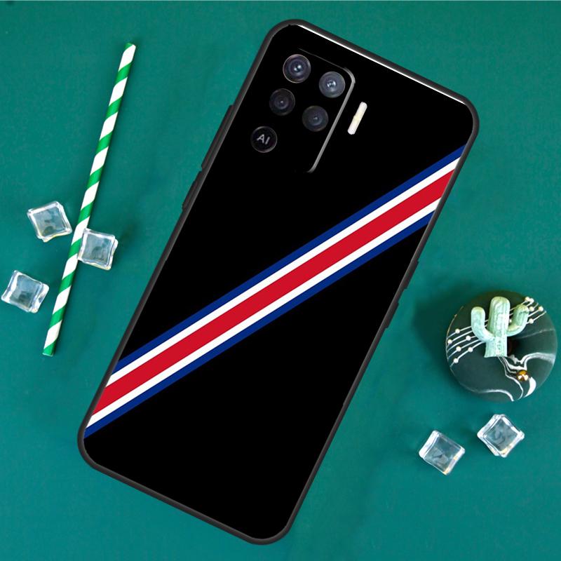 Costa Rica Flag Case For Oppo A40 A60 A80 A16 A76 A96 A18 A38 A58 A78 A98 A91 A15 A17 A74 A94 A54 A57S Cover