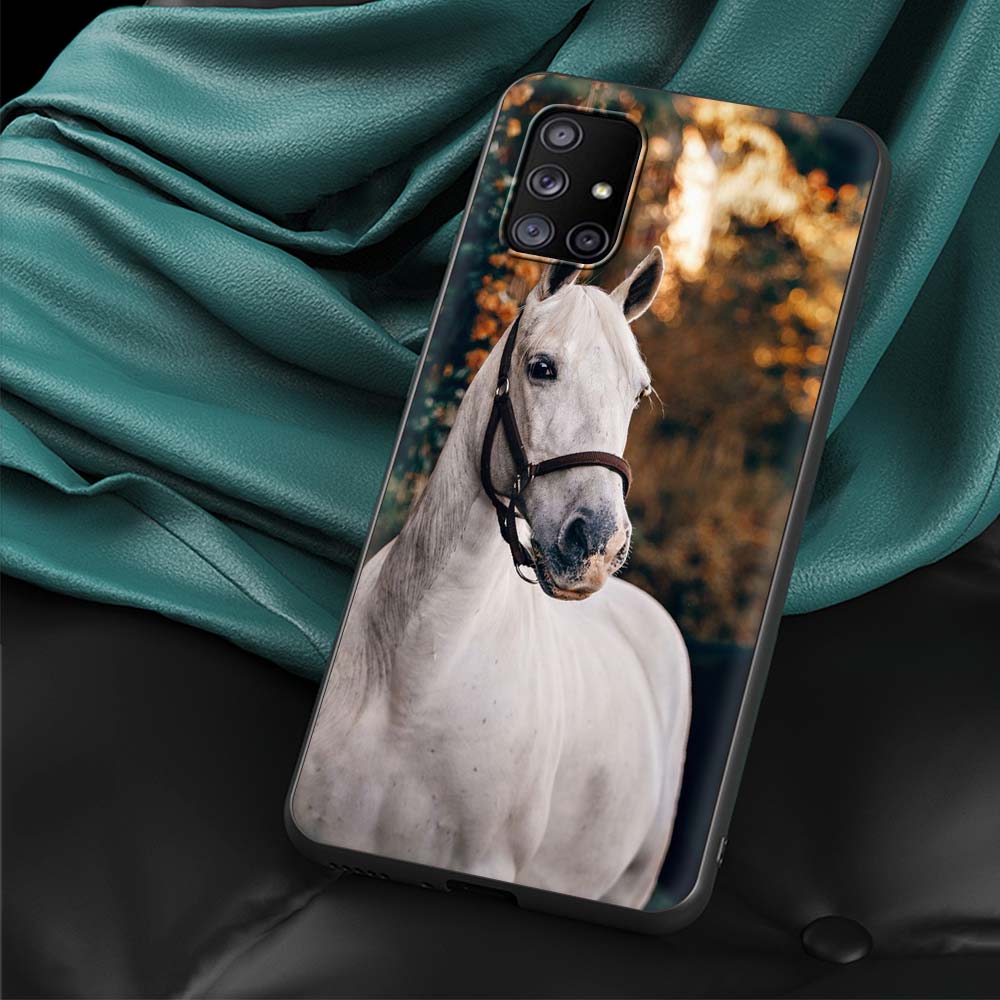 Running Horse Animal Fundas for Samsung Galaxy A70 A50 A40 A20s A30 A10s A20e A10 A02s A01 Phone Case for Samsung A51 A72 Cover