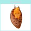 Caramel Sweet Potato Plush Keychain With Pp Cotton Filling For Girls And Boys