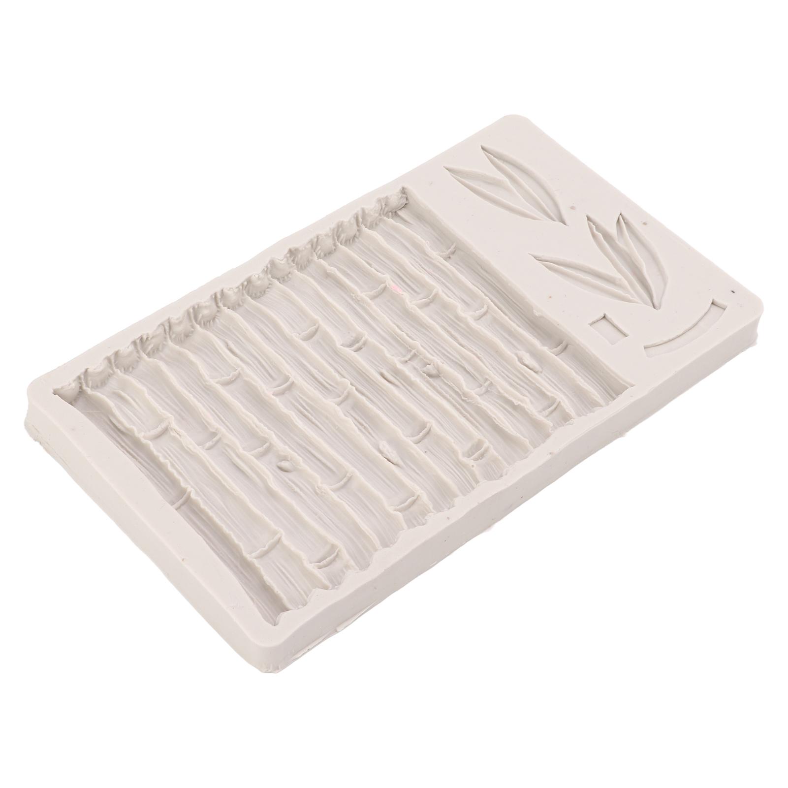 

Silicone Mold Safe Elastic Grey Leaves Bamboo Design Tear Resistant Easy Demoulding DIY Baking Mold