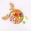Santa Claus Shape Wooden Christmas Trays Solid Wood Cartoon Christmas Decoration Storage Tray Kitchen Snacks Plates Candy Decor