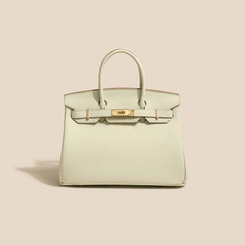 First Layer Cowhide Platinum Bag, High-end Fashion Temperament, Genuine Leather Women's Bag, Classic Versatile Handbag Tide