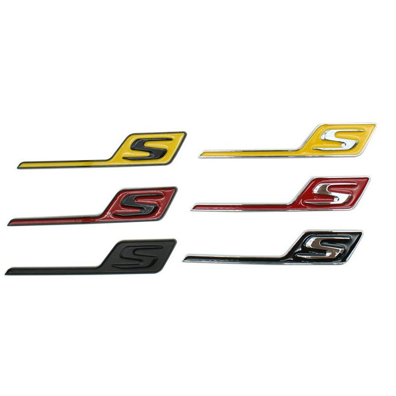 3D ABS Car Trunk S Logo Emblem Badge Stickers For Mercedes Benz AMG C63S E63S GLE63S GLC63S CLS63S A45S CLA45S W205 W204 Styling LN0