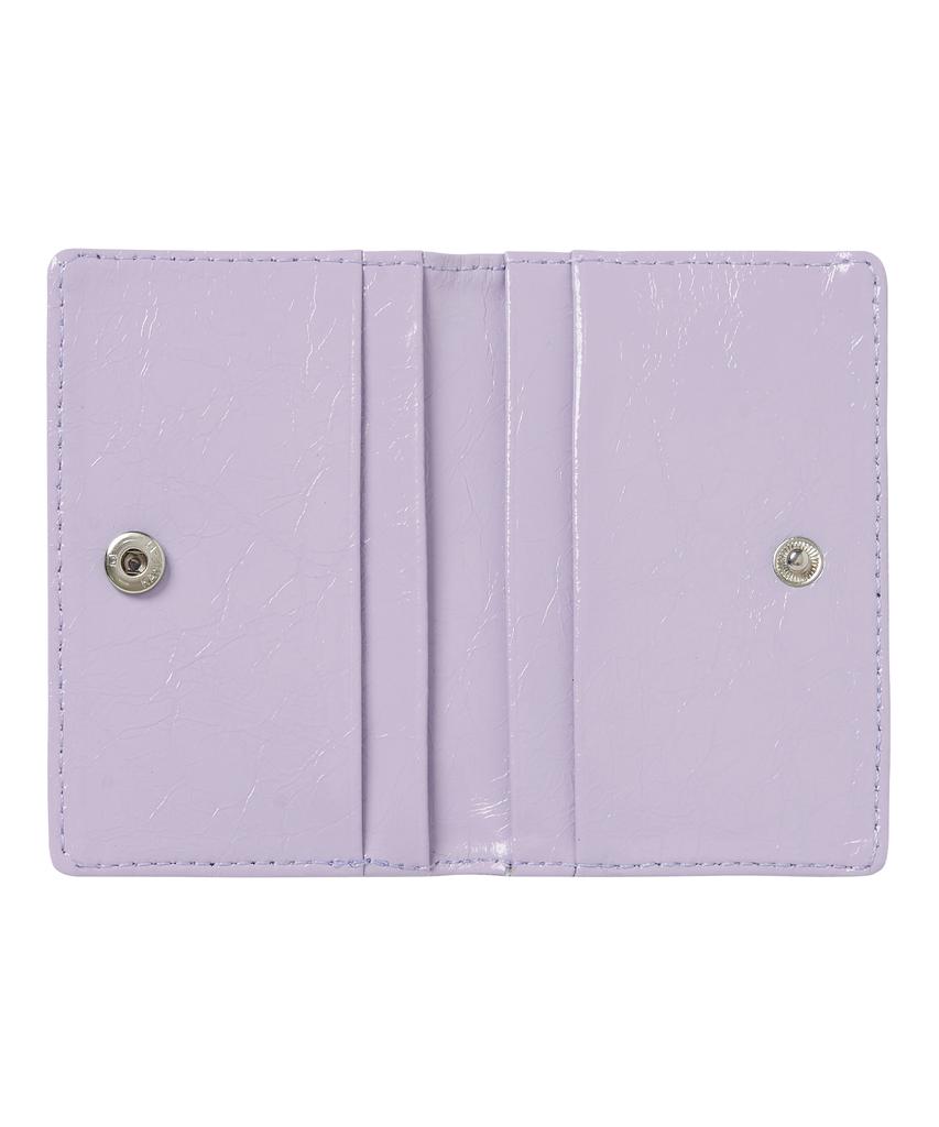 Tooamo Vintage Fold Card Holder Light Purple [Cowhide]