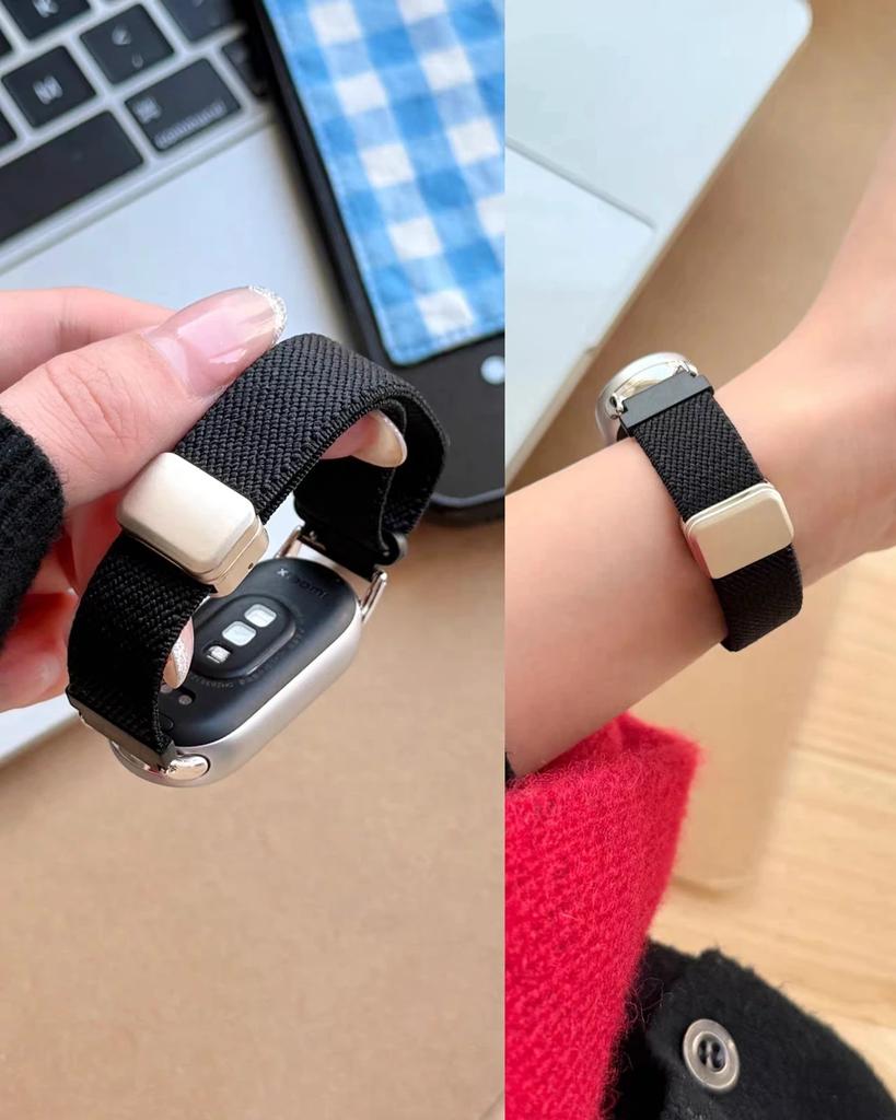 New Magnetic Spring Nylon Loop Strap for Xiaomi Band 11 10 9 8 Watch New Design NFC Accessories