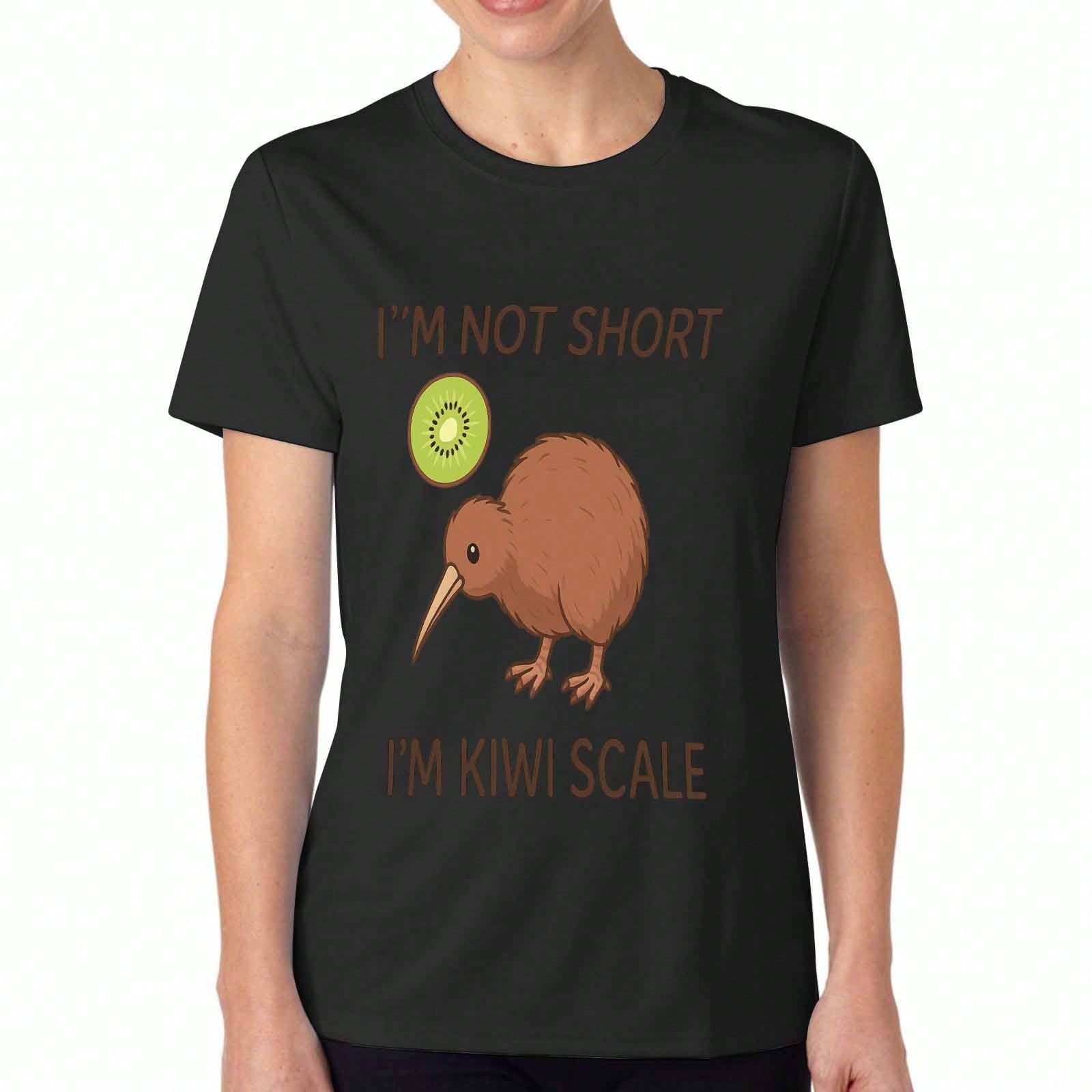Kiwi Bird Not Kiwi Fruit Women s Cotton T Shirt, Premium Quality Print, Durable, Casual Fashion. Fun Kiwi And Fruit Design, Comfortable And Stylish, P S разноцветный