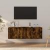 Vidaxl Set of 2 TV Cabinets, Smoked Oak, Wood-Based Material