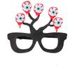 Skull Head Eyeglasses Frames Cobweb Ghost Halloween Decoration Glasses Pumpkin Halloween Dress Up