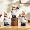 Smiling Chef Figurines Cartoon Character Sculpture Crafts Folk Art Ornaments Desk Accessories Decoration Home Decoration Crafts Gifts