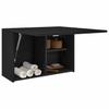 Bathroom Wall Cabinet Black 60 X 25 X 40 Cm Particleboard