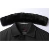 Men's Plus Size Business Casual Fleece-Lined Jacket with Detachable Fur Collar - 2025 Winter Collection