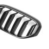 Passt für BMW 5er G30 2021-2023: Zweizeiliger Glänzend Schwarzer Nierengrill