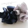 JewelVOX Black Scrunchie Hair Accessory with Grosgrain Frame and Striped Stylish and Cute for Simple and Available in Fabric. Adults. Stylish. Black.