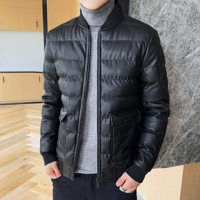 

Мужское кожаное пальто, зимние пуховики, бейсбольные парки, мужское пальто, модное повседневное флисовое утепленное пальто из искусственной кожи, байкерская теплая кожаная мужская куртка XXXXL