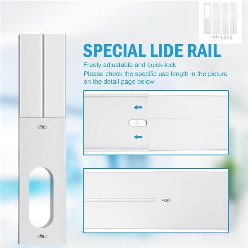 A71G-Portable Air Conditioner Window Kit 1PCS Adjustable Sliding Seal For AC Exhaust Hose Easy Installation No Drilling Required