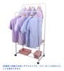 Susire Clothes Rack Large Indoor Clothes Drying Pipe Clothes with Double 80cm Wide - Stylish, Sturdy, Capacity, Rack, 2-Tier Hanger, Rack, Casters,