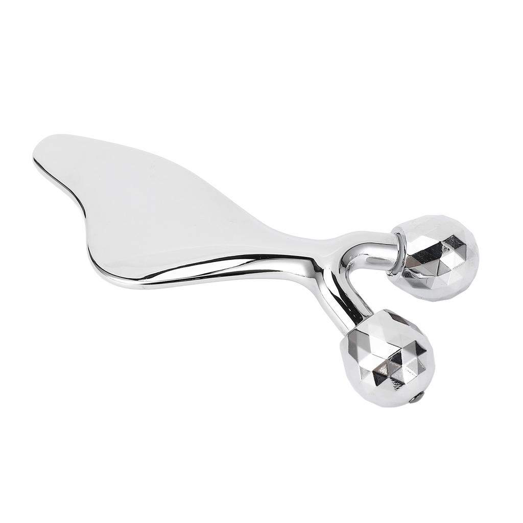 Face Massage Roller Y Shape Design Double Metal Balls Facial Lifting Massager  Sha Plate Tool