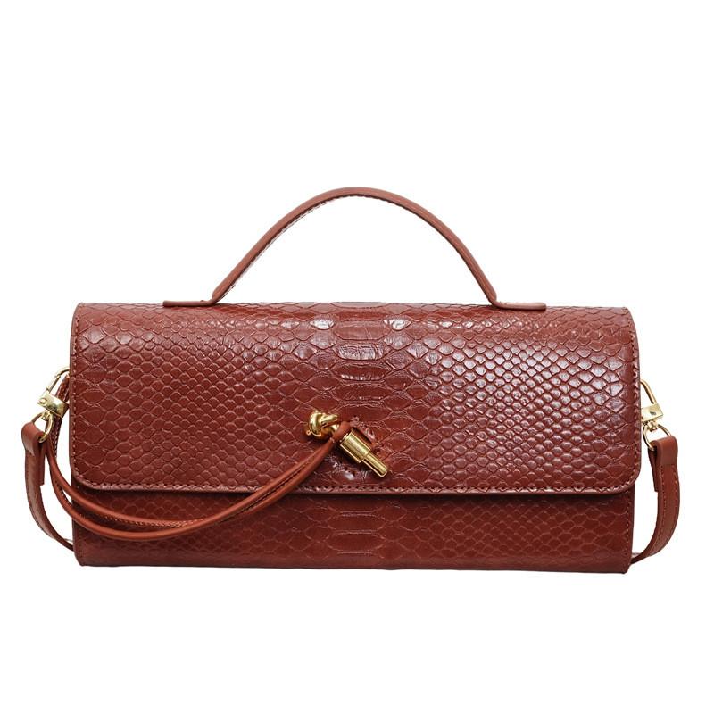Fashion Snake Pattern Womens Evening Clutch With Inner Zipper Pocket For Daily Use
