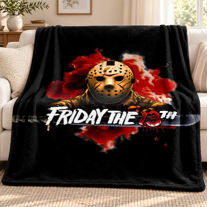 Friday the 13th blanket Flannel Blanket Soft Cozy Plush Throw for Sofa Bed Lightweight Home Decoration Outdoor camping