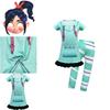 Charming Girls Wreck-it Ralph 2 Vanellope Von Schweetz Soft Material Skirt And Pants Costume