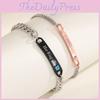 Trendiga Svart Och Roseguldpläterade Legerings Mode Par Armband
