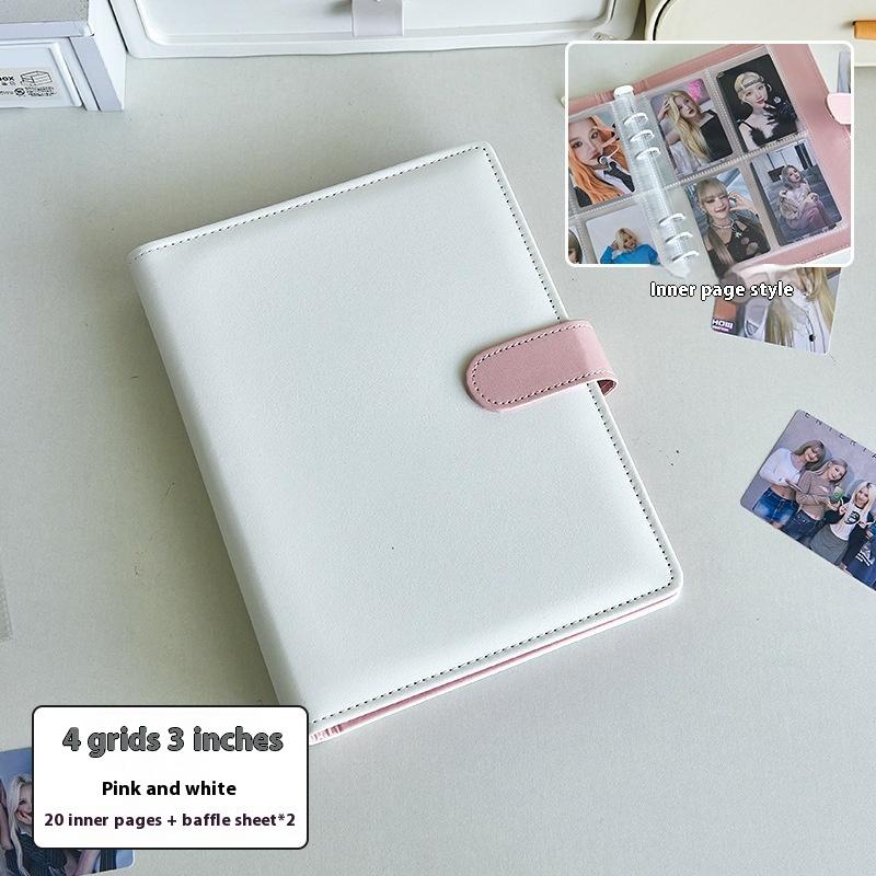 A5 Kpop Idol Photocards Holder PU Photo Album With 20pcs 3inches Sleeves Binder Collect Book For Photographs
