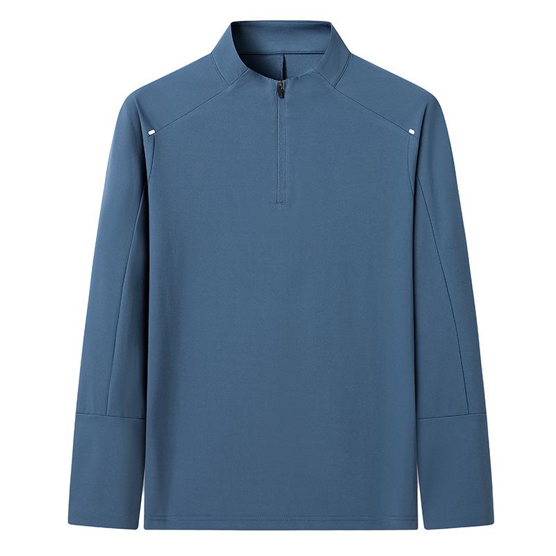 

Мужской утяжеленный свитшот на молнии до середины груди со стойкой: Осенне-зимний теплый базовый слой с длинным рукавом XL