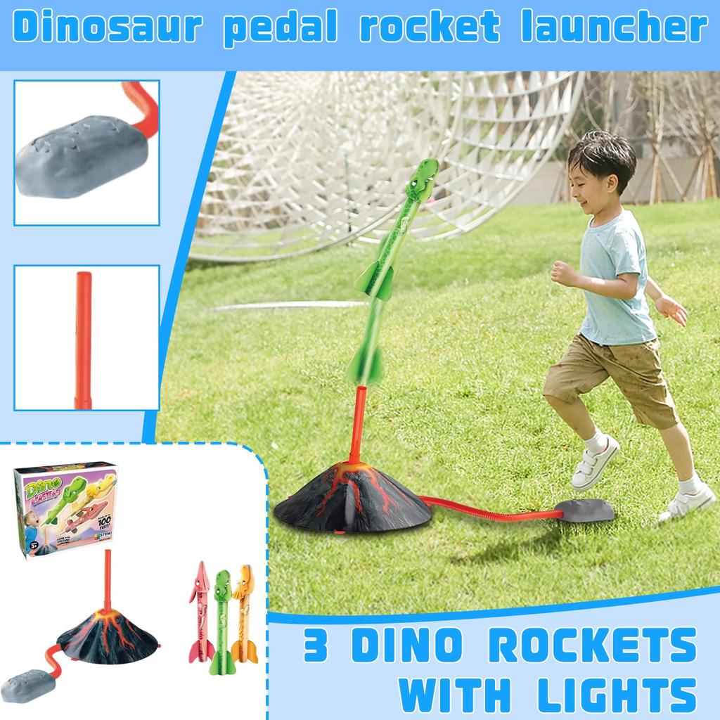 Dinosaur Rocket Toy – Outdoor Stomp With Flying Dinosaur Rockets For Kids