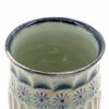Minoru Small Green Mishima Made In Japan Maeken, Kyo-yaki, Kiyomizu-yaki, Ando, Teacup, Glaze, Carving,