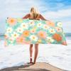 1pc Vibrant Floral Microfiber Beach Scarf - Oversized Quick-Dry Towel, Lightweight & Breathable, Perfect for Summer, Lounging