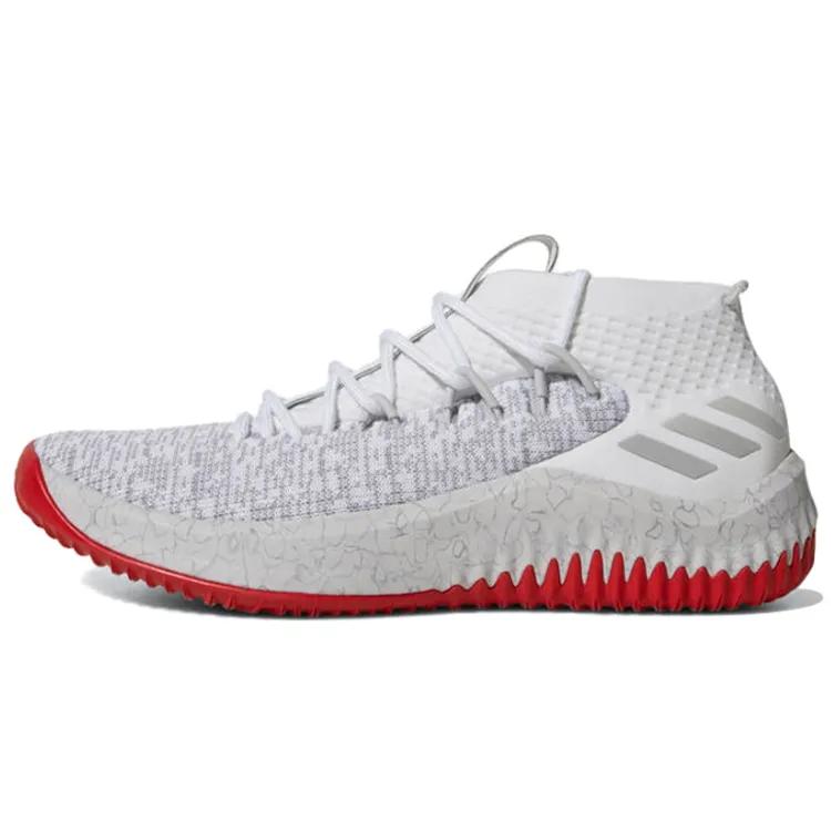 adidas Dame 4 'Rose City' (Unisex) White / Grey-Light Scarlet Basketball Shoes CQ0471