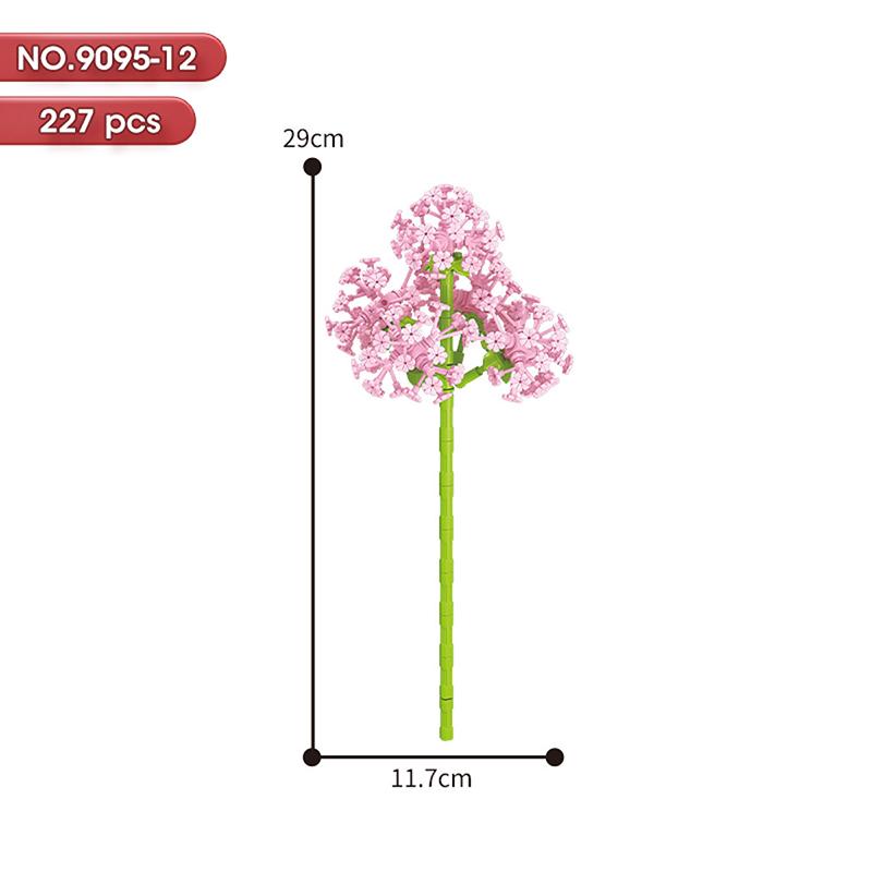 HOT MOC Flowers DIY Potted Plants Micro Landscapes Mini Art Construction Building Blocks Sets Model Dolls Brick Girls Toys Gifts