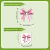 Pink Bow Toilet Stickers Featuring Glow-In-The-Dark Bows, Rhinestone Embellishments, And Luminous Designs